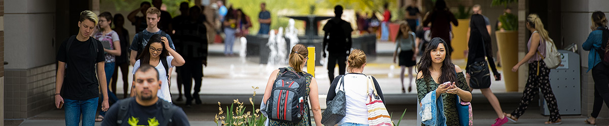 Students on West campus